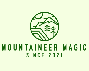 Nature Mountain Peak logo design