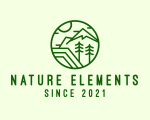 Nature Mountain Peak logo design