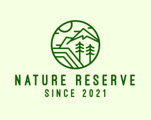 Nature Mountain Peak logo design