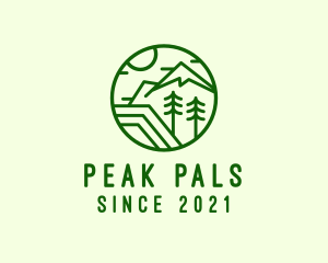 Nature Mountain Peak logo design