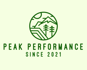 Nature Mountain Peak logo design