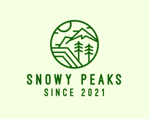 Nature Mountain Peak logo design