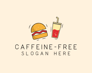 Burger Drink Fast Food  logo design