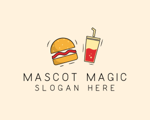 Burger Drink Fast Food  logo design