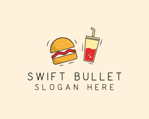 Burger Drink Fast Food  logo design