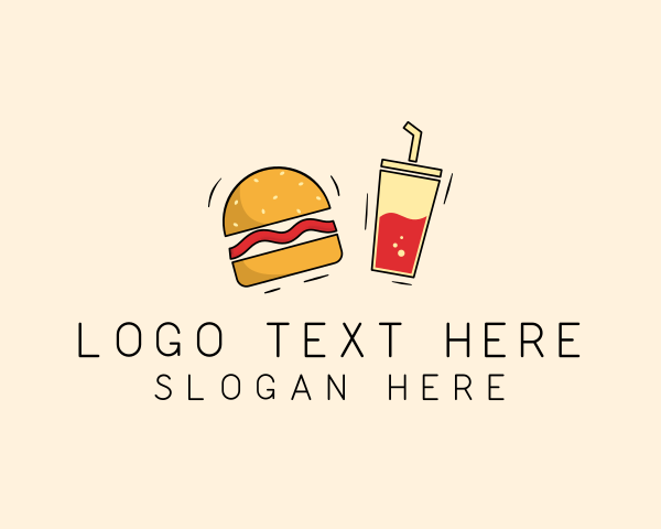 Burger Drink Fast Food  logo