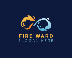 Fire Ice Flow logo design