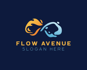 Fire Ice Flow logo design