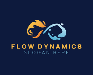 Fire Ice Flow logo design