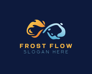 Fire Ice Flow logo design