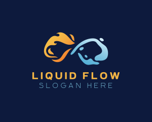 Fire Ice Flow logo design