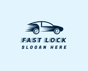 Fast Blue Car logo design