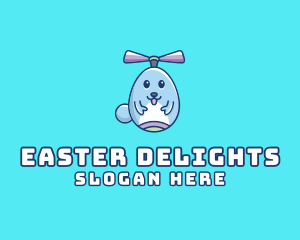 Flying Easter Bunny logo