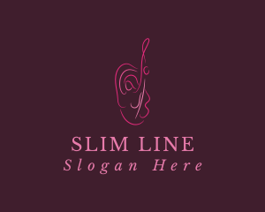 Female Stretching Line logo design