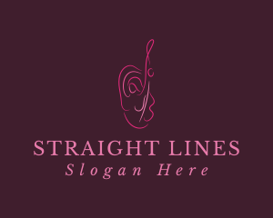 Female Stretching Line logo design