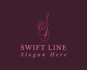 Female Stretching Line logo design