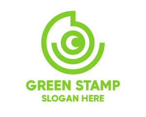 Green Chameleon Spiral logo design