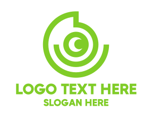 Spiral - Green Chameleon Spiral logo design