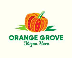 Orange Pumpkin Vegetable logo