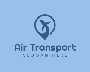 Plane Airline Travel Location logo design