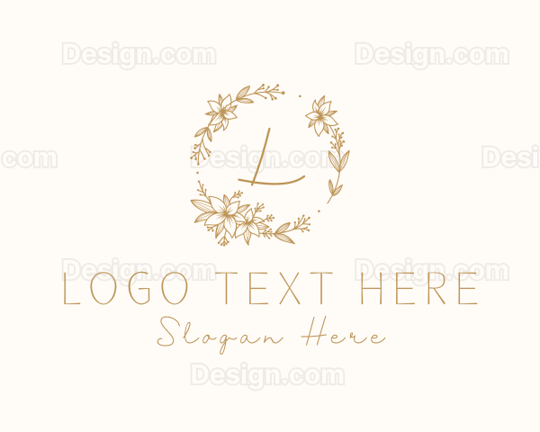 Flower Ornament Wreath Spa Logo