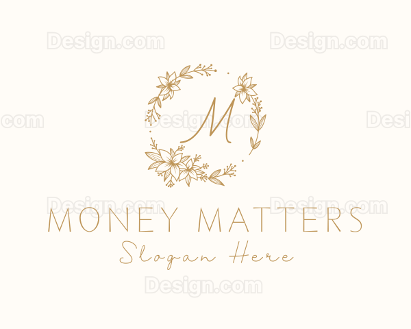 Flower Ornament Wreath Spa Logo