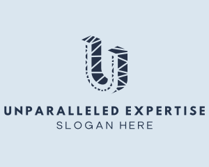 Professional Polygon Letter U logo design