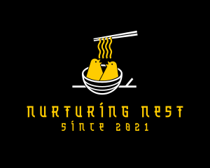 Bird Nest Noodle logo design