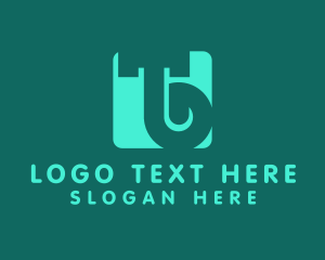 Green Monogram Letter TB logo