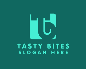 Green Monogram Letter TB logo design