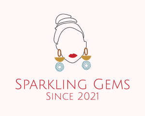 Luxury Woman Earring  logo design