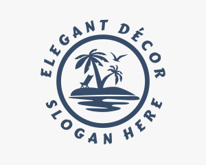 Beach Resort Island logo design