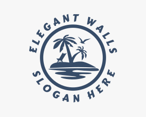 Beach Resort Island logo design