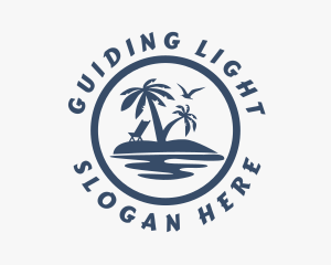 Beach Resort Island logo design