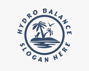 Beach Resort Island logo design