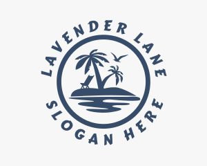 Beach Resort Island logo design