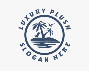 Beach Resort Island logo design