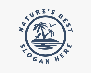 Beach Resort Island logo design