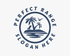 Beach Resort Island logo design