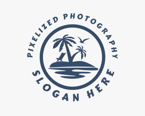 Beach Resort Island logo design