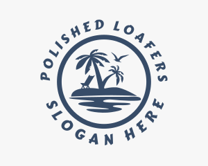 Beach Resort Island logo design