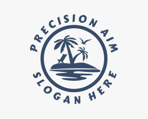 Beach Resort Island logo design