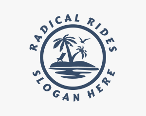 Beach Resort Island logo design