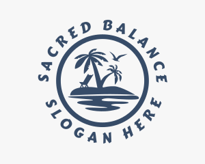 Beach Resort Island logo design