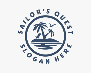 Beach Resort Island logo design