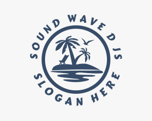 Beach Resort Island logo design