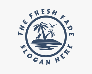 Beach Resort Island logo design