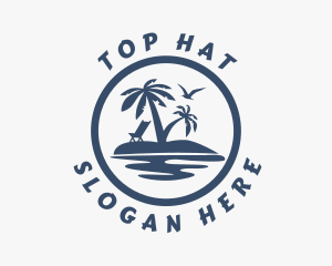 Beach Resort Island logo design