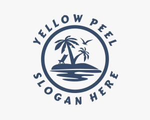 Beach Resort Island logo design