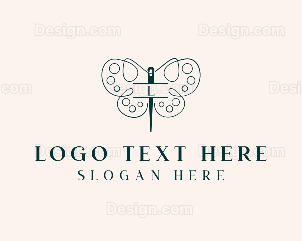 Needle Craft Butterfly Logo